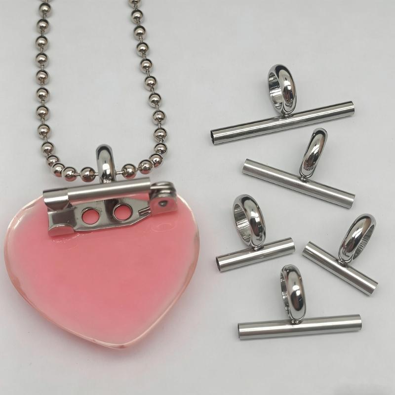 Spilla Convertibile in Acciaio Inossidabile Convertitore per Collana Ciondolo Elegante Accessorio Gioiello Per Donne e Uomini