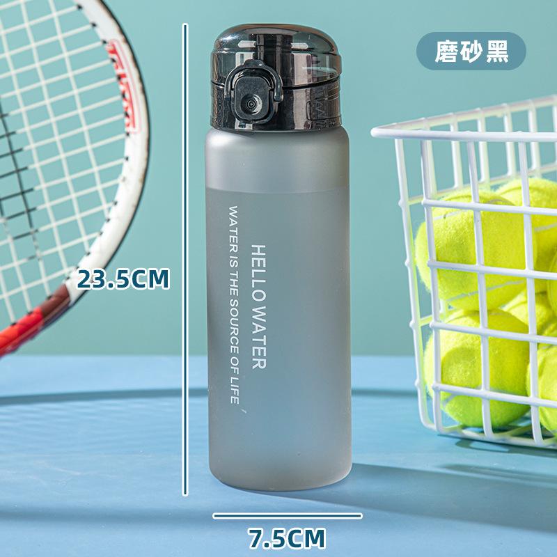 780ml Plastic Sports Water Bottle Portable Gym Travel Clear Leak Proof Drinking Bottle Pink Blue High Value Modern Simple Style