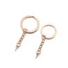 10Pcs/Lot Keychain Rings with Lobster Clasp Screw Eye Pins Jump Ring Keyrings for DIY Jewelry Making Findings Accessories