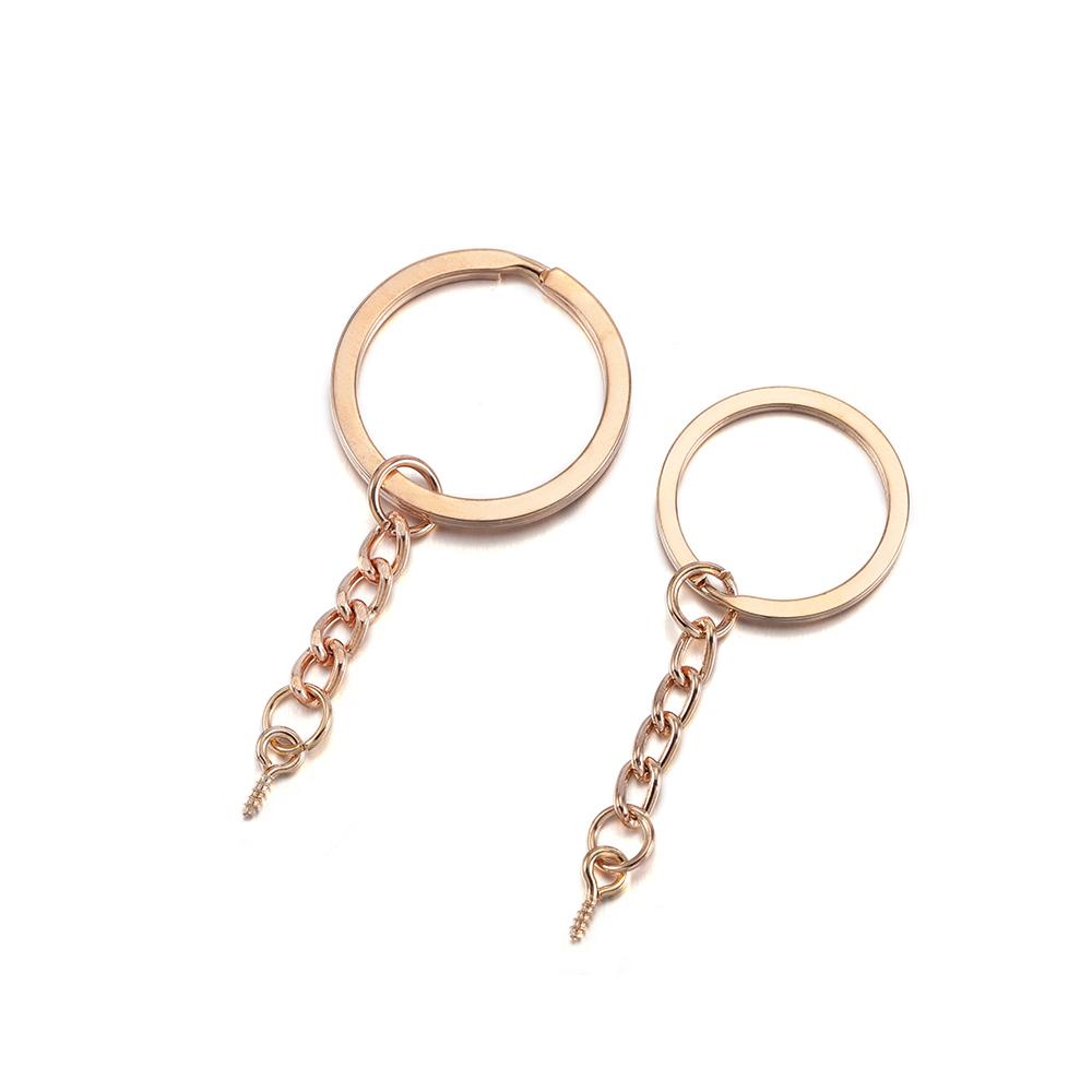 10Pcs/Lot Keychain Rings with Lobster Clasp Screw Eye Pins Jump Ring Keyrings for DIY Jewelry Making Findings Accessories