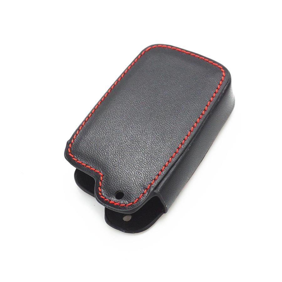 Black Leather 3 Buttons Smart Key Chain Cover Case For Toyota Tacoma Highlander