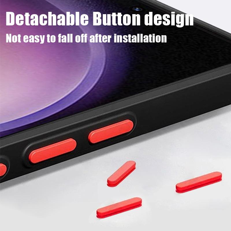 Ultra Slim Frosted Black Case für Samsung S24 S23+ S22 S21FE A51 A71 A13 4G A52 A34 A54 5G Note 20 Soft Edge PC Bumper Cover