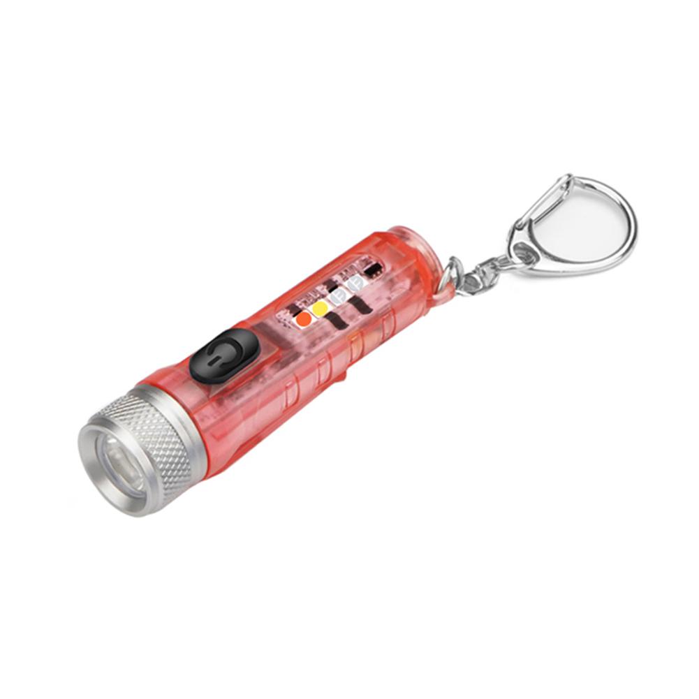 Mini Multitool Camping Survival Light USB Rechargeable LED Flashlight Keychain Pocket Torch Lamp Outdoor Emergency Gadgets