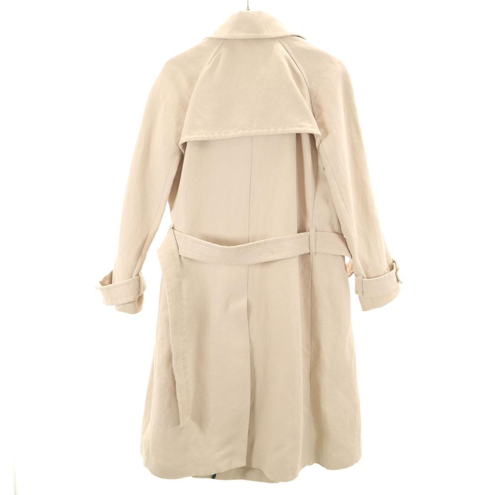 Sportmax Linen Blend Trench Coat 36 Beige CODE Women Used