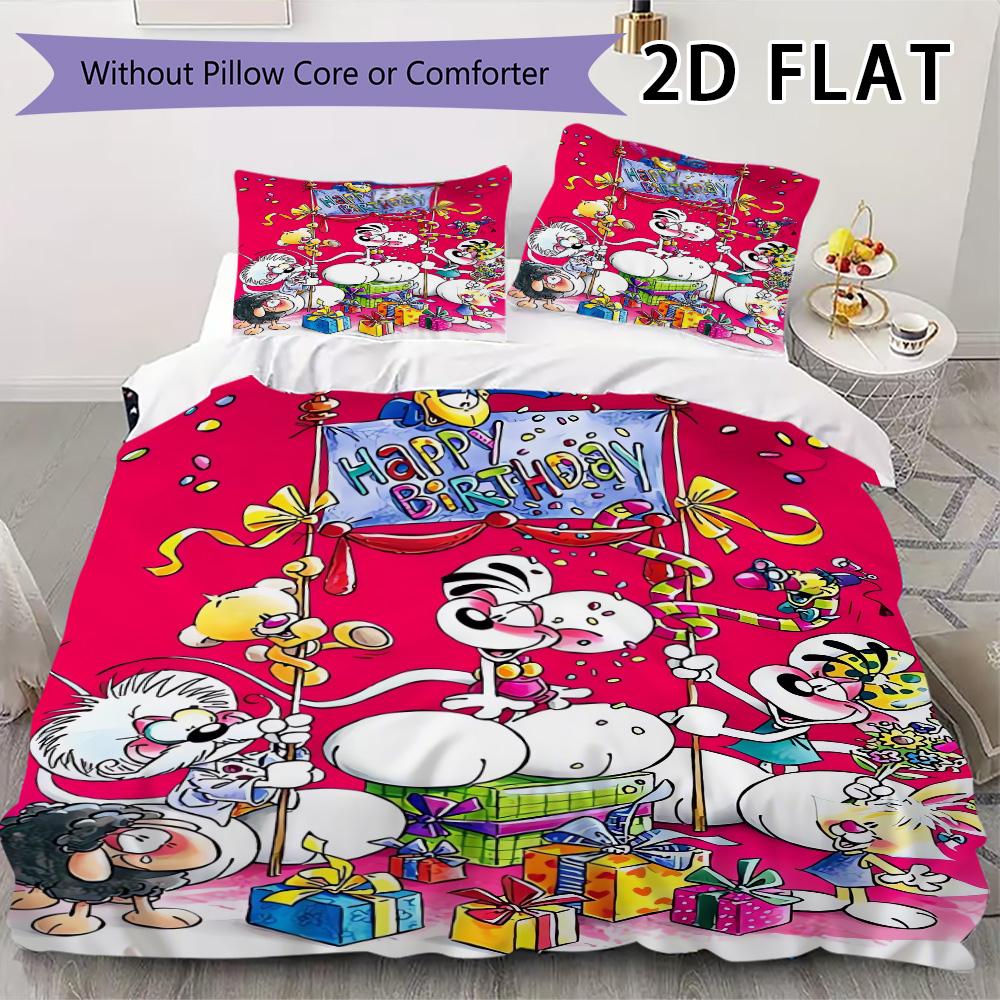 Set Copripiumino con Fantasia Diddl Copripiumino Federa Decorazione per la Casa Regalo di Compleanno (1 * copripiumino + 2 * federe senza imbottitura)