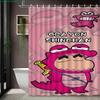 Crayon Shin-Chan & Friends Adventure On Rocks 2D Print Waterproof Shower Curtain, Blue Night Anime Bathroom Decor With Hooks
