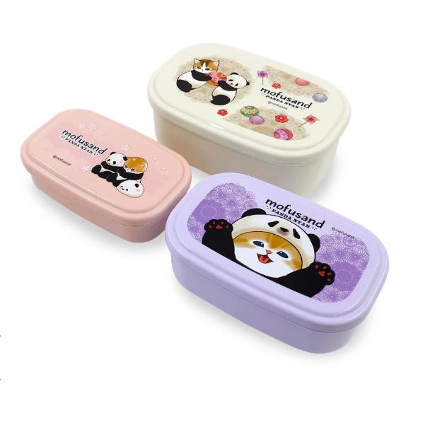 

mofusand Набор из 3 герметичных контейнеров ( Панда Ньян ) Япония НОВЫЙ