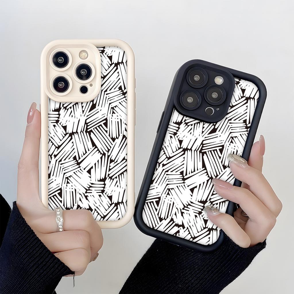 Emery for iPhone 15 ProMax matte non-slip silicone mobile phone case creative full screen pattern