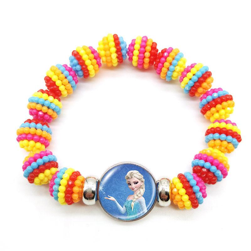Frozen Princess Elsa Rainbow Beaded Retractable Children's Bracelet