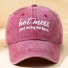 Letter Printed Baseball Cap Classic Washed Old Retro Peaked Cap Outdoor Leisure Sports Breathable Sun Hat