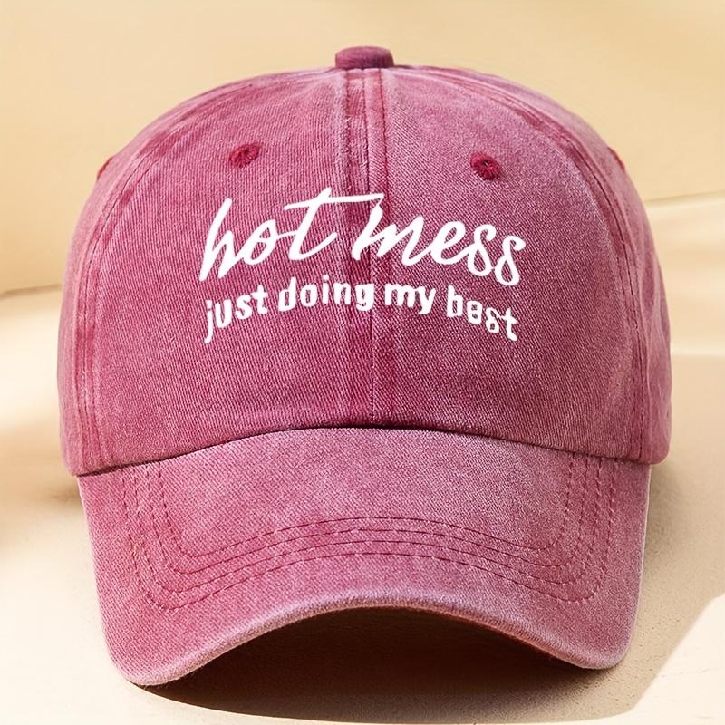 Letter Printed Baseball Cap Classic Washed Old Retro Peaked Cap Outdoor Leisure Sports Breathable Sun Hat