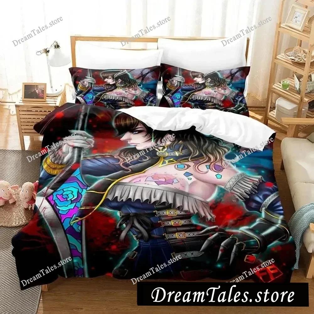 Game BLOODSTAINED RITUAL OF THE NIGHT Bedding Set Boys Girls Twin Queen Size Duvet Cover Pillowcase Bed Kids Adult Home Textile3