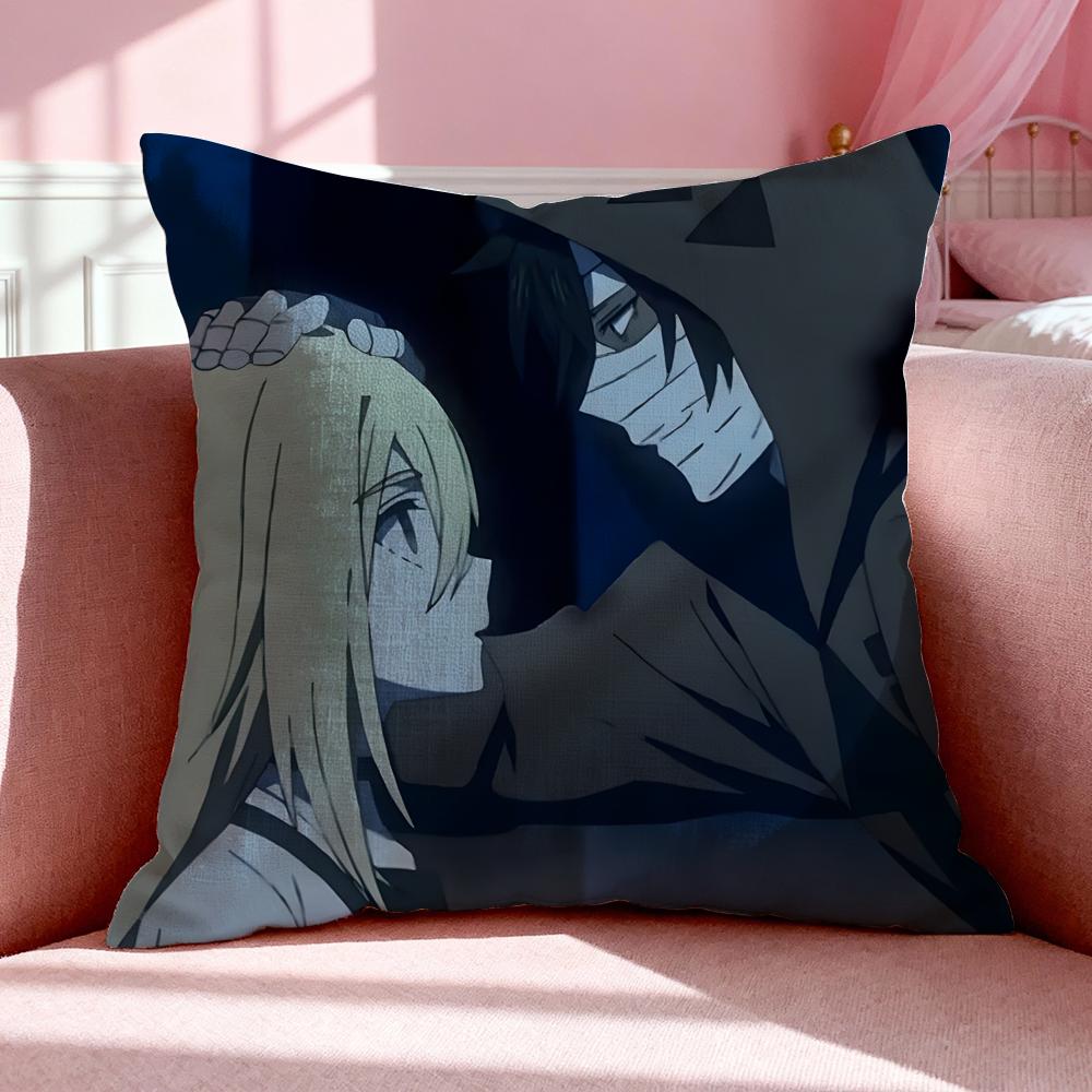 Anime A-Angels Of Death Cushion Cover Breathable Linen Pillowcase Summer Odorless Eco-Friendly Invisible Zipper Washable
