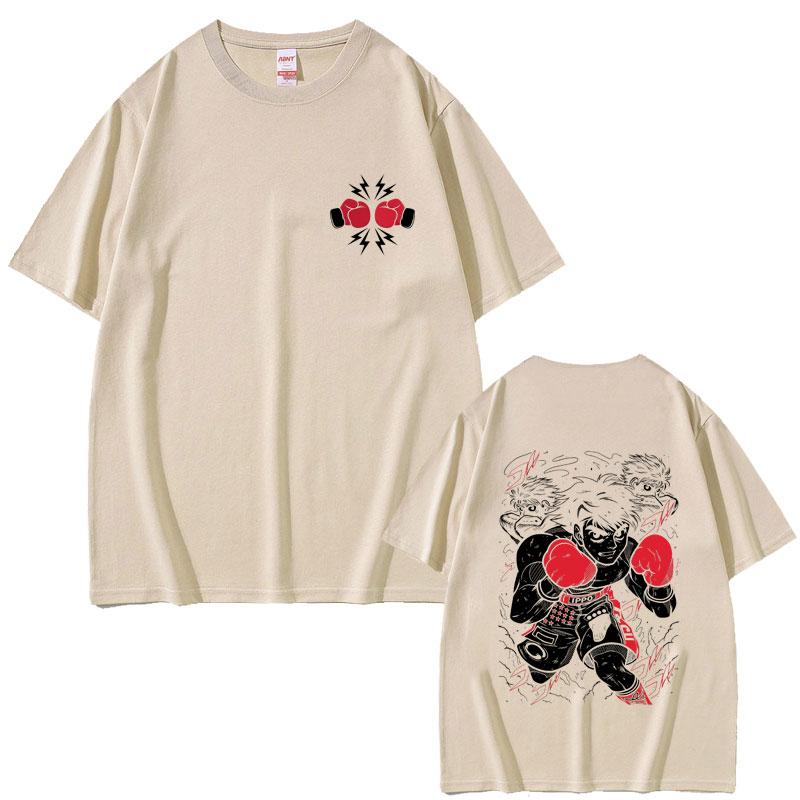 Hot Sale Anime Hajime No Ippo Makunouchi Graphic T Shirts Kamogawa Boxing Gym Tshirt Unisex Fashion Retro Oversized Short Sleeve
