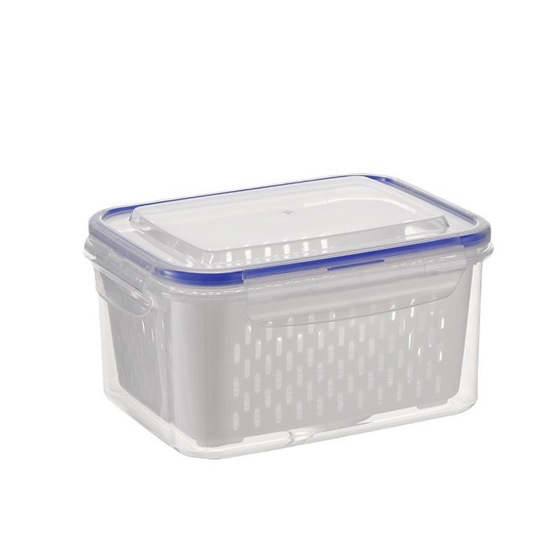 Three-Piece FCM Certified Microwaveable Food Storage Containers with Fruit and Vegetable Drainer.