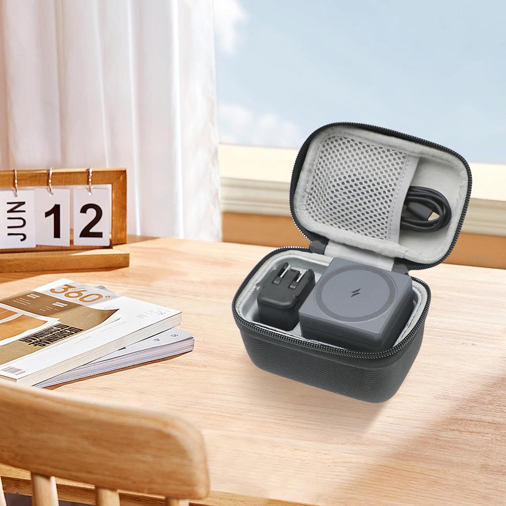 EVA Hard Carrying Case Bag Shockproof Traveling Case with Mesh Pocket Protective Hard Case for Anker 3 in 1 Cube MagSafe Charger
