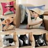 A-Audrey Hepburn Pillow Case Silky Elegant Comfort Sofa Bed Invisible Zipper