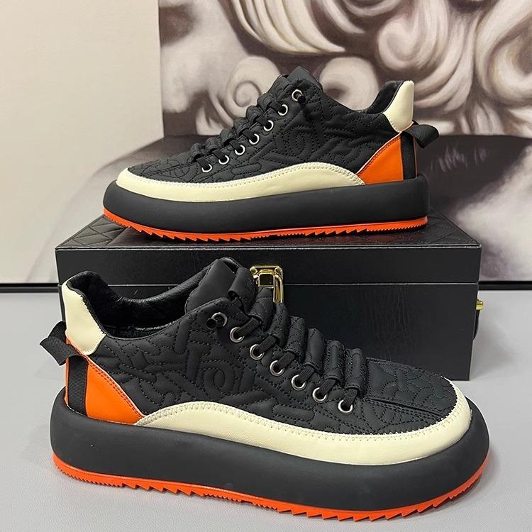 Men'S Spring Autumn Plus Size Fleece Lined Dad Skate Shoes, New Trendy Warm Cotton Casual Sports Sneakers