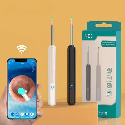 1PC NE3 Ear Cleaner Vysoce přesný nástroj na odstraňování ušního mazu s kamerovým LED světlem Bezdrátový otoskop Smart Ear Cleaning Kit
