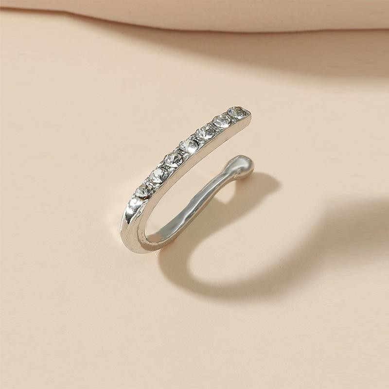 Nový trendy módní falešný nosní kroužek nosní nehty U-tvarovaný diamant nová sexy bez pórů nosní dekorace