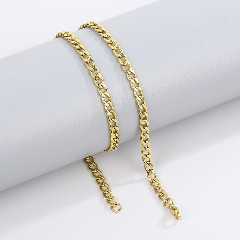 Simple Stainless Steel Grinding Chain Hiphop Necklace Street Hip Hop Titanium Steel Tide Jewelry Nk Chain