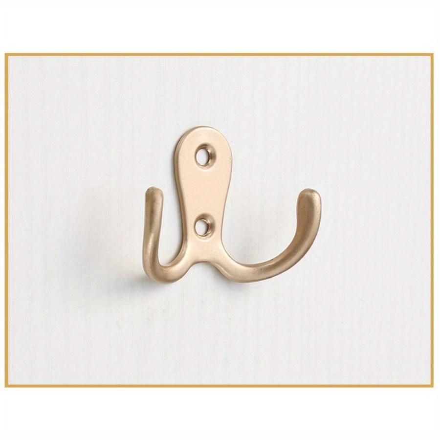 3sets Double Heads Hook Wall/Door Mounted Hanger W/screws Coat/Key/Bag/Towel/Hat/Mask Holder 53mm