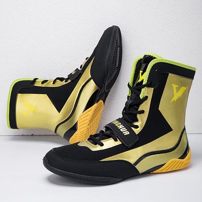 Boxschuhe für Herren, Sanda-Schuhe mit niedrigem Schnitt, High Cut, Kampftrainingsschuhe, Wrestlingschuhe, lange Stiefel, Boxschuhe für Damen