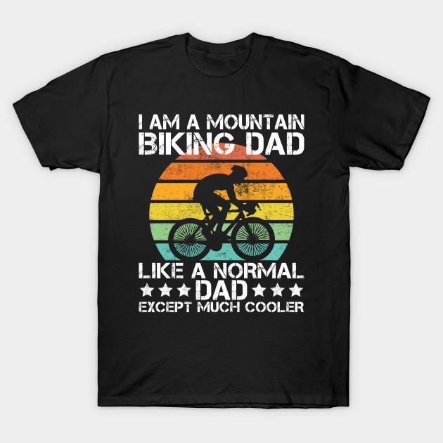 

Men Black Print T-shirt I Am A Mountain Biking Dad Funny Father S Day Mountain Bike No-Cut Transfer Paper Print Cotton Tshirt... 5XL різнокольоровий