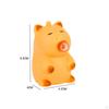 BubbleBlowing Capybara PeachtintedYellow Fidget Item Soft Rubber Sensory Product