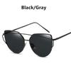 Sexy Vintage Cat-Eye Shaped Sun Glasses Female Black Vintage Stylish Ladies Oculos De Sol Women Designer Metal Luxury Sun Glasses