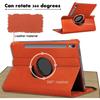 Coque + Verre Trempé - BOOLING - pour Samsung Galaxy Tab S9 - Protection Rotative - Orange - 11 Pouces