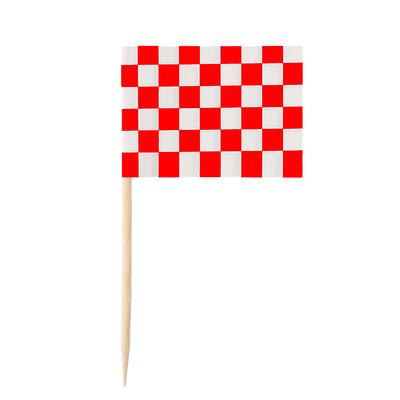 100 Pieces Accessories Checkered Racing Toothpicks Flags Markers Muffin Party Favors Cupcake Food Appetizers