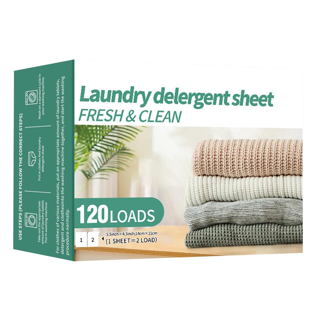 Portable Laundry Tablets Concentrated Stain Removal Instant Bubble Tablets Fresh Linen Scent Household Laundry Paper