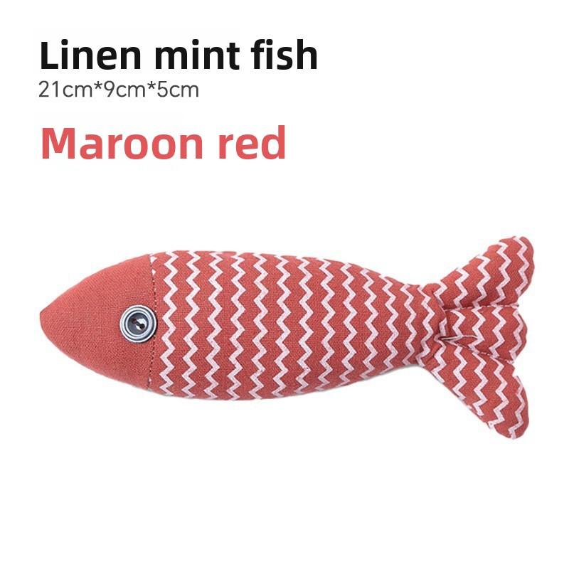 

Игрушки для кошек для саморазвлечения и от скуки, симуляция рыбы с кошачьей мятой, для чистки и стачивания зубов котят, игрушки для кошек, товары для домашних кошек Small jujube red 21cm