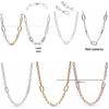 ME Series Silver-Plated Paperclip Necklace - Personalized Color Block Chain for Women