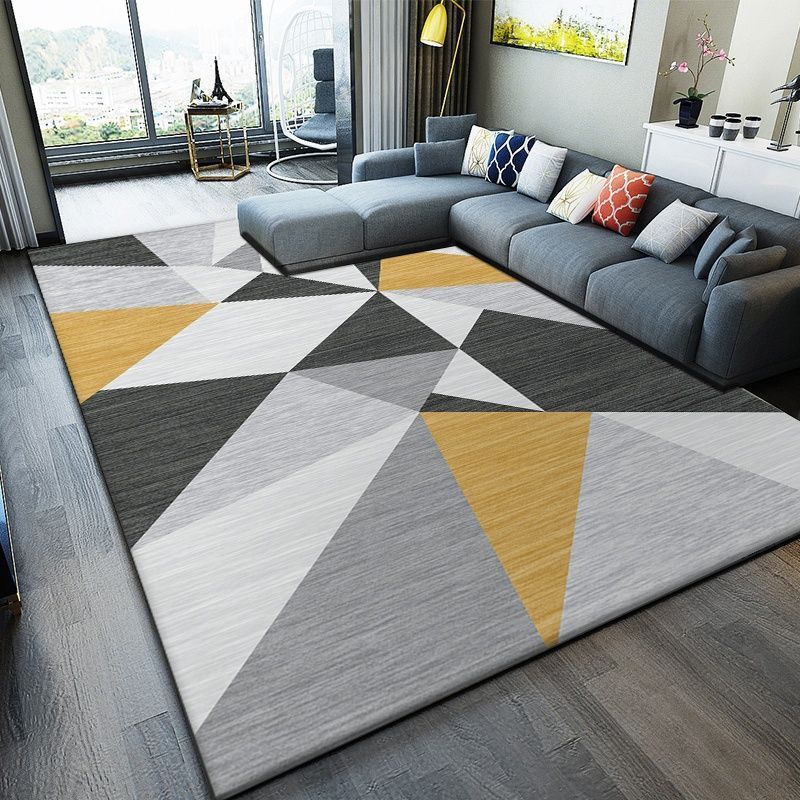 

Luxury Geometric Area Mat for Living Room, Bedroom, Office, Living Room Mat | Sophisticated Design | Machine Washable Mat, Rugs for Living Room 100*160CM
