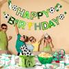 Football Theme Party Happy Birthday Banner Garland Kids Boy Soccer Birthday Decoration Favors Cupcake Topper Flags Supplies