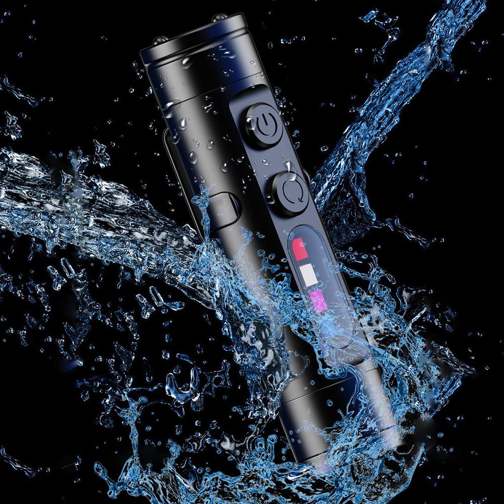 Taclite Mini Flashlight LED Tactical Flashlight with Hat Clip Super Brighten Camping Light Magnetic Rechargeable Emergency Torch