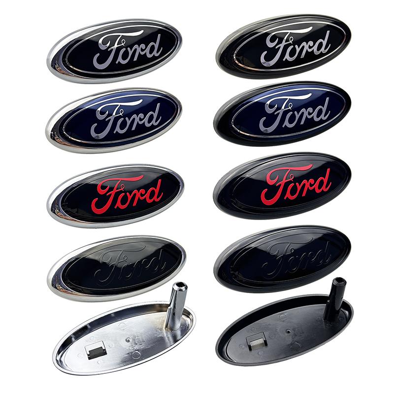 14.5x6.5cm ABS Car Front Badge for Ford Emblem Focus 2 3 Ranger Mustang Kuga Mondeo Fiesta Explorer Transit Auto Accessories CVY1