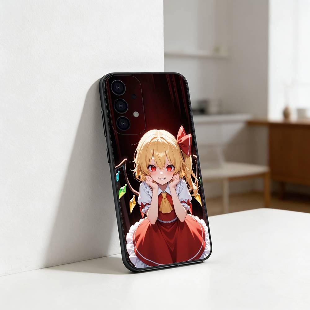 T-TouHou Project Flandre Phone Case For Samsung S25,24,23,22,30,21,10,9,Ultra,Plus,Lite Soft Black Case