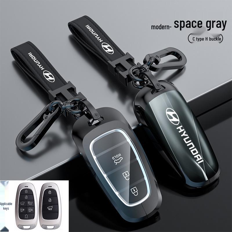 Hyundai Tucson Palisade IONIQ Nexo L Key Case Snap Button Shell