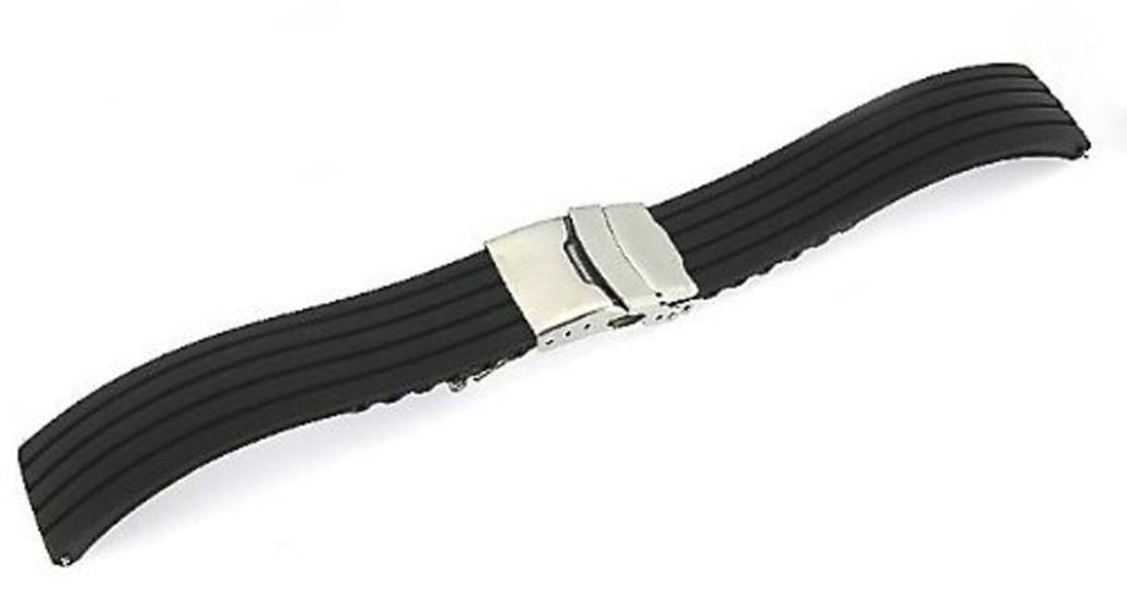 

[Import King Original] Watch Parts - Compatible with TAG Heuer - Rubber Strap - Pattern 1 - Aftermarket - Black - 2220mm