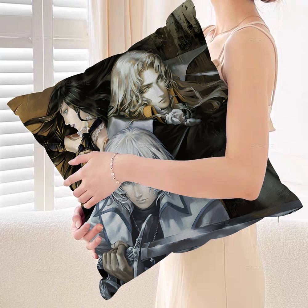 Anime Castlevania Cushion Cover Inches Farmhouse Decor Home Throw Pillow Covers for Couch Decorations