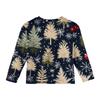 Christmas Day Girls' Long Sleeve Blouse - Round Neck Soft Waist Tunic