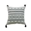 Soft Chenille Tassel Pillowcase Modern Geometric Jacquard Sofa Cushion Bohemian Moroccan White Black Lines Pillow Cover No Pillow Core