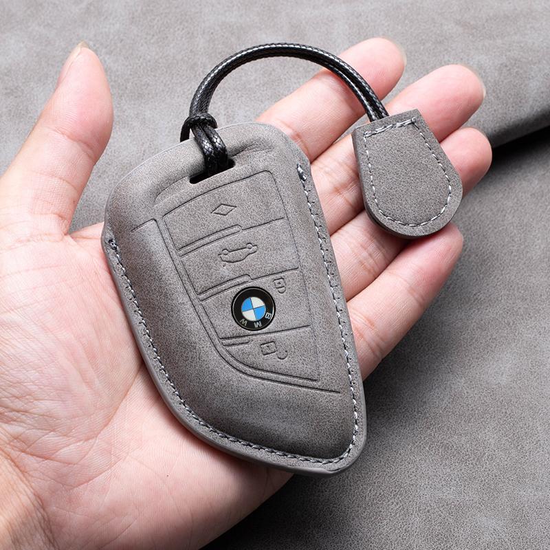 Nuovo 2025 Custodia Portachiavi Auto in Pelle Scamosciata Cover Guscio Portachiavi per BMW X1 X3 X5 X6 X7 Serie 1 3 5 6 7 G20 G30 G11 F15 F16 G01 G02 F48 Acce