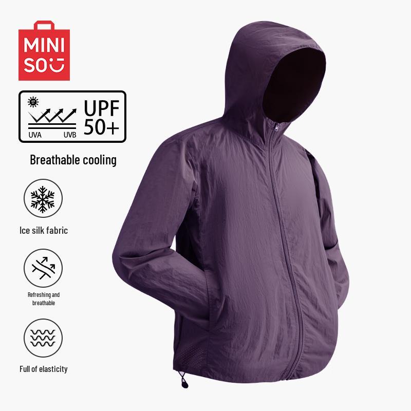 MINISO Men's UPF50+ Cooling Hooded Sun Protection Jacket