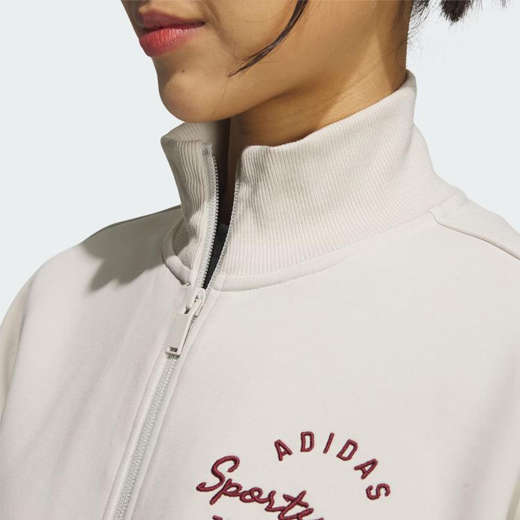 Adidas Sportswear Track Top Letter Print Sports Casual Jacket Women Jacket Phosphor-Brown IS7414