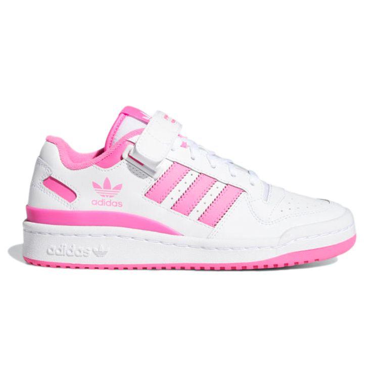 Adidas Forum Low J White Screaming Pink Kids Sneakers Cloud-White FY7967