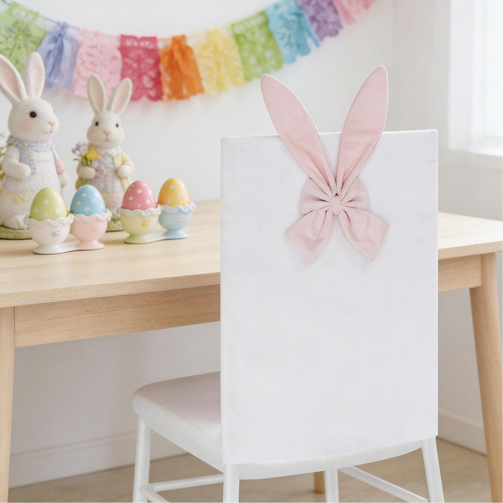 Easter Chair Back Cover Decorative Seat Protector Slipcovers Seat Covers For Chairs For Party Birthday Kitchen Home Apartment